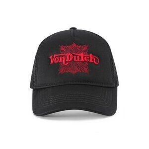 Von Dutch Foam Chopper Trucker Hat Logo Red on Black MSRP89